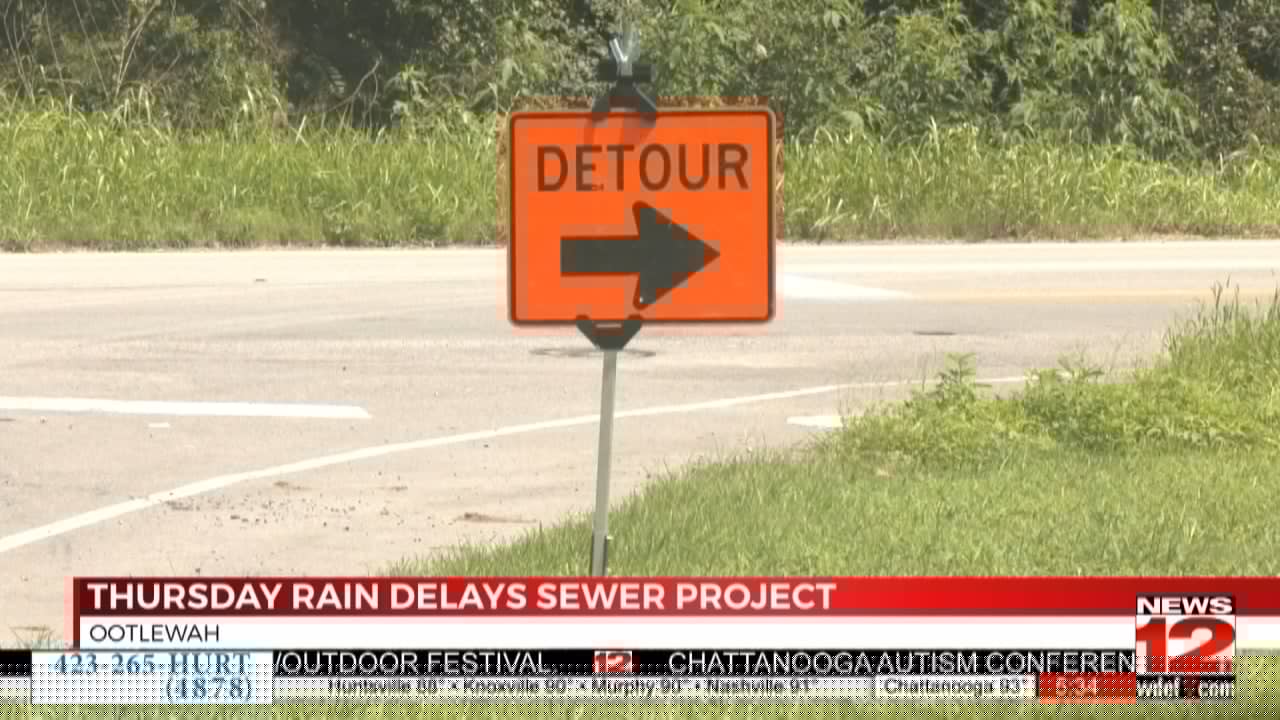 Thursday Rain Delays Sewer Project
