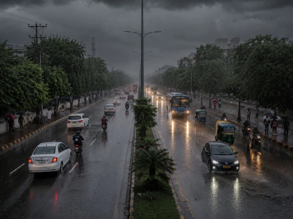 لاہور میں مون سون کی بارش سے موسم خوشگوار، گرمی کی شدت میں کمی