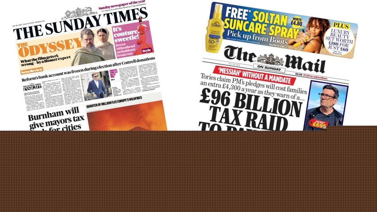 UK papers: 'Burnham's big spree' and Streeting 'bid to win back Trump'
