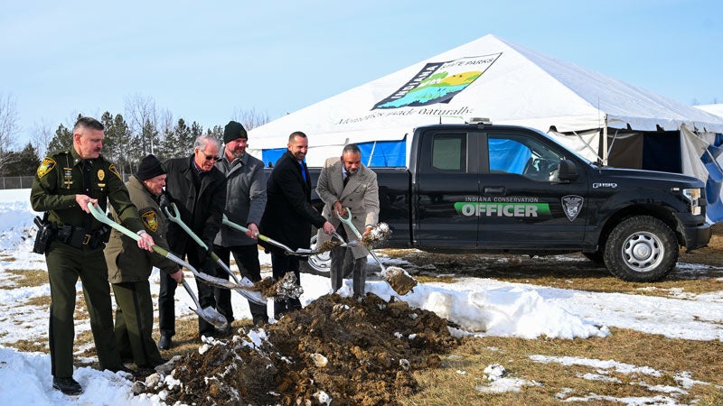 Gov. Braun celebrates start of $800,000 Natural Resources facility