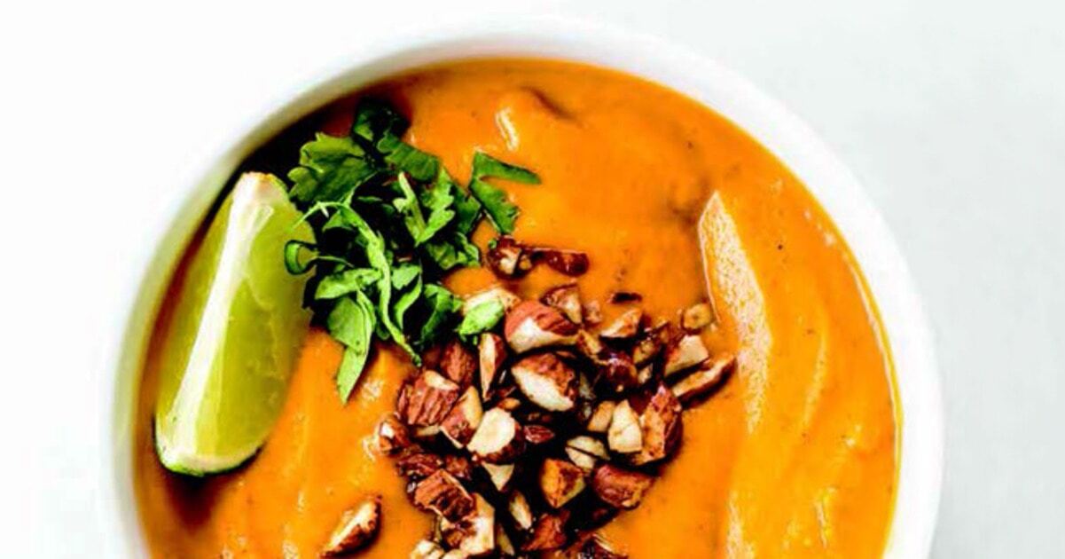 Thai Carrot Soup With Tamari-Roasted Almonds