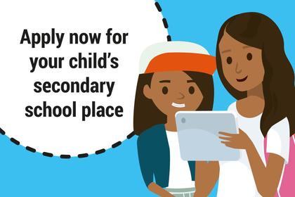 Time to apply for secondary school places for next year