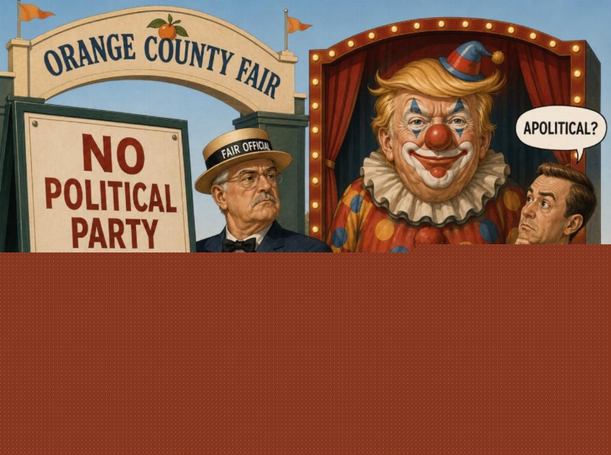 Photo celebrating Trump’s death displayed at the Orange County (CA) Fair