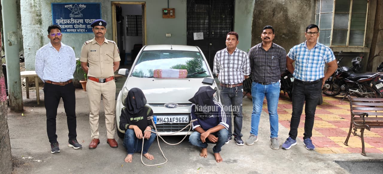 कळमणा पोलिसांची ड्रग्ज तस्करांविरोधात कारवाई; 2.043 किलो गांजासह कार जप्त, दोघे अटकेत