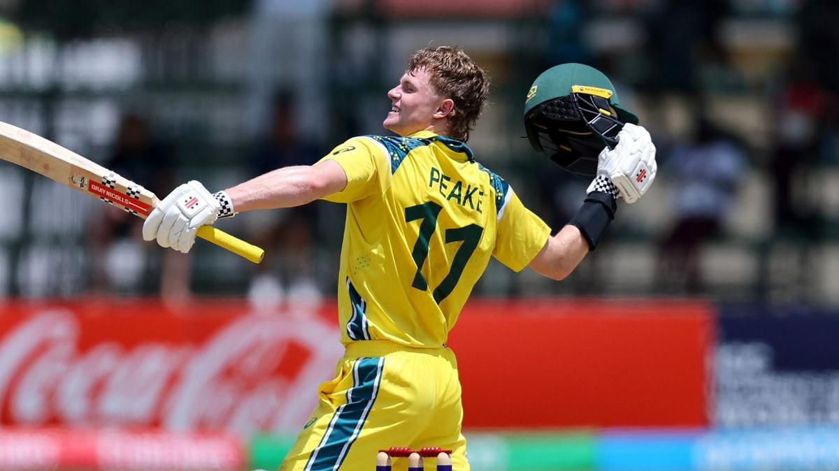 Captain OIlie Peake’s sizzling century guides Australian under-19s into World Cup semis