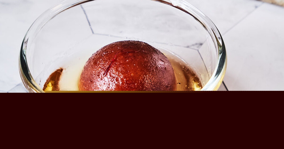 Vegan Indian Gulab Jamun in Cardamom Rose Syrup