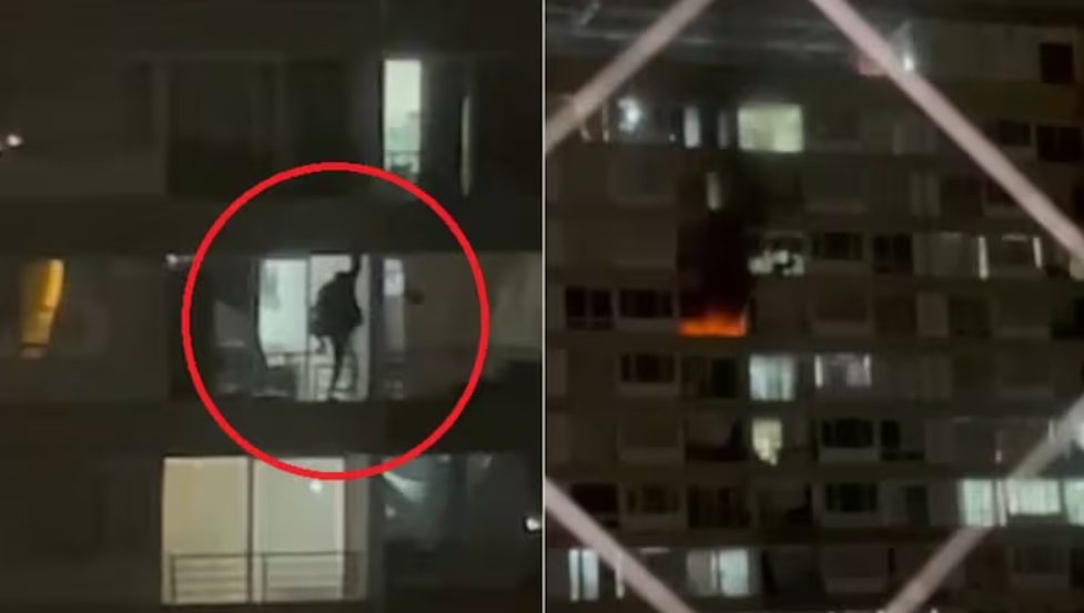 VIDEO: venezolano prendió fuego a su ex y huyó tras escalar edificio de 17 pisos en Chile