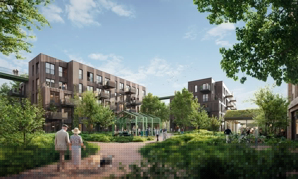 Car park transformed into social housing across four connected buildings