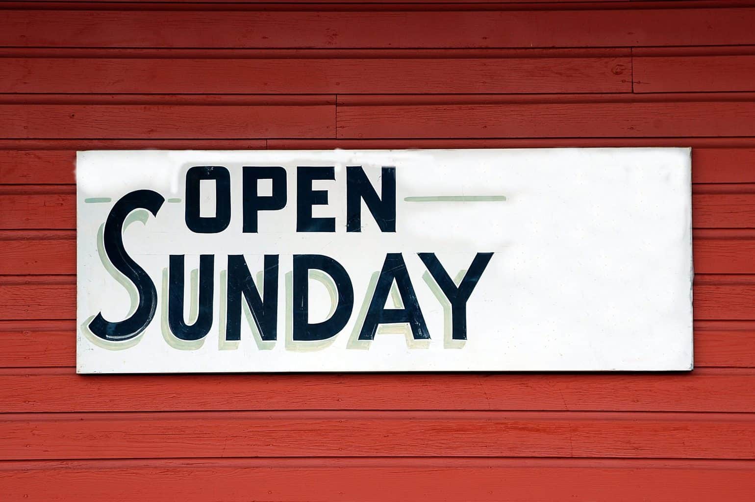 Open Sunday – discuss what you like…