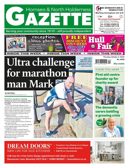 LISTEN AGAIN: 02/10/2025 Sam Hawcroft – Hornsea & North Holderness Gazette