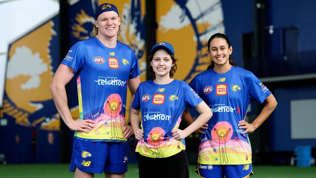 West Coast Eagles to wear Telethon shirt ahead of Sunday clash designed by cancer survivor Matilda Pitt