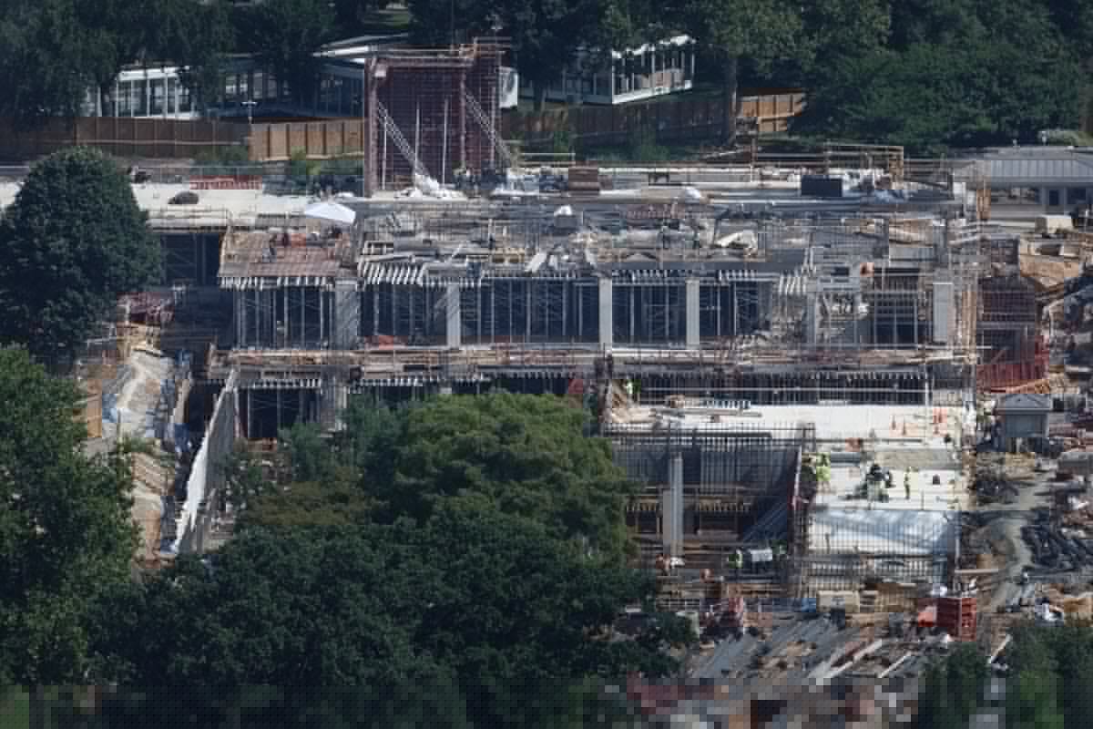 Trump ballroom begins to rise above the ground at the White House despite court case to stop construction