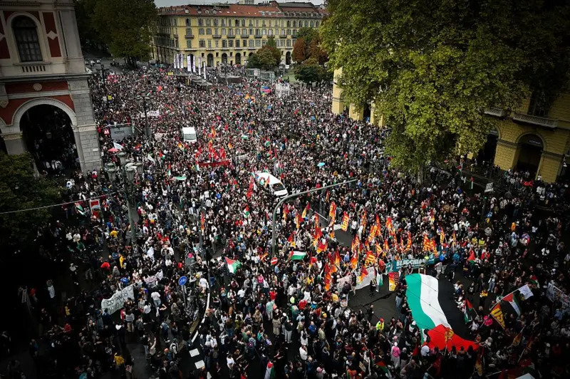 October 3. In Italy, the main trade union center prepares a general strike in solidarity with Palestine