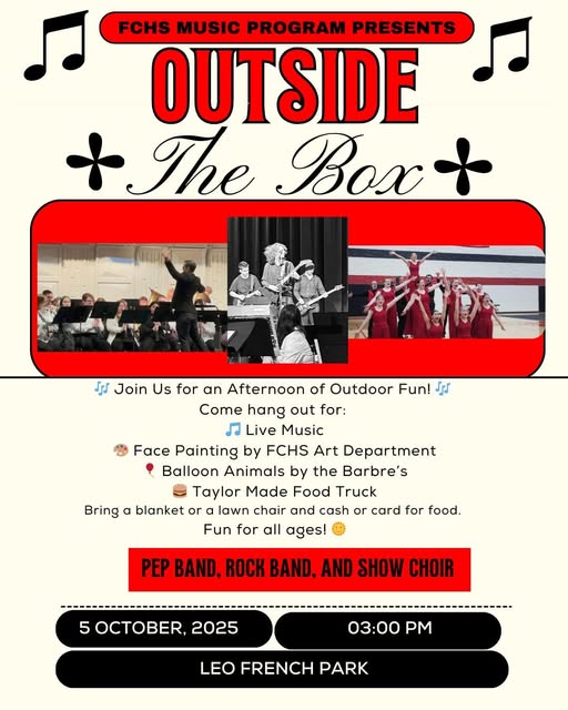FCHS MUSIC PROGRAM BRINGS “OUTSIDE THE BOX” CONCERT TO LEO FRENCH PARK