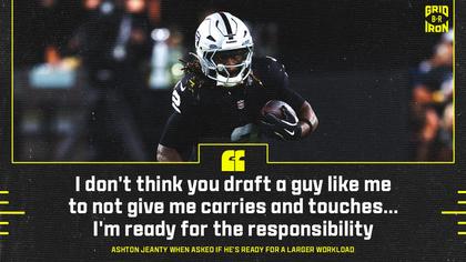 Raiders' Ashton Jeanty Says You Don't 'Draft a Guy Like Me to Not Give Me Carries'