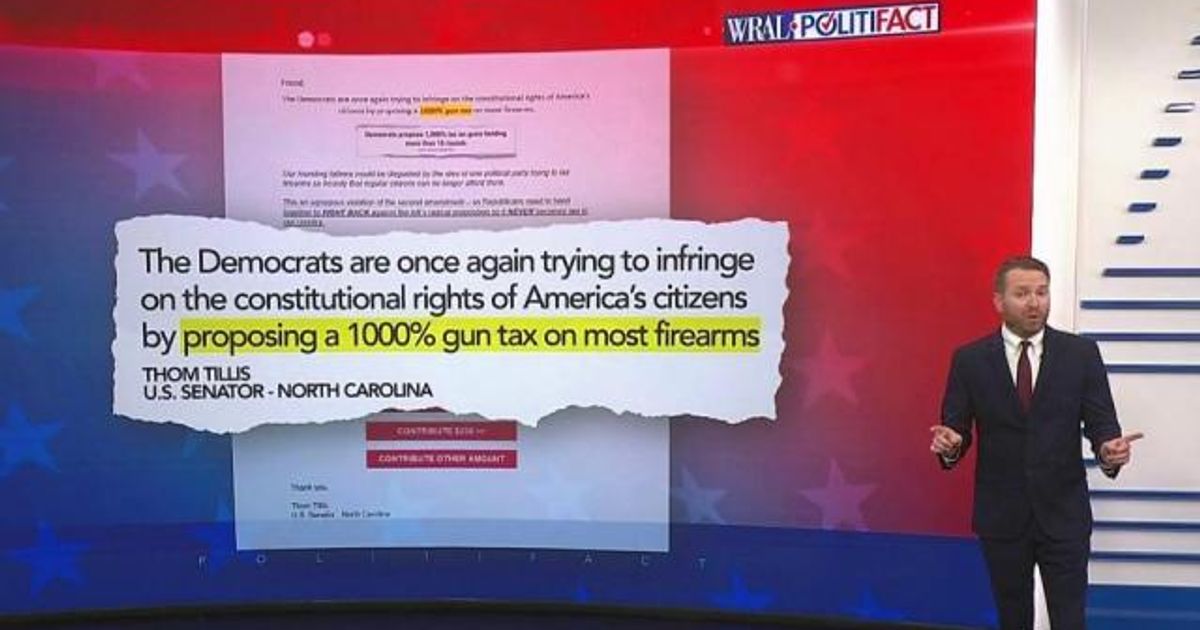 Phil Cook: Tillis Says Bill Would Impose 1,000% Tax on 'Most Firearms'