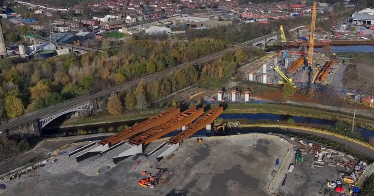 New images show progress on ambitious aspect of rail upgrade as viaduct takes shape