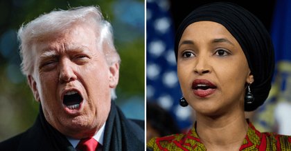 'She's a Fraud': Trump Claims Ilhan Omar 'Probably Had Herself Sprayed' With 'Unknown Liquid' in Horrific Syringe Attack at Town Hall
