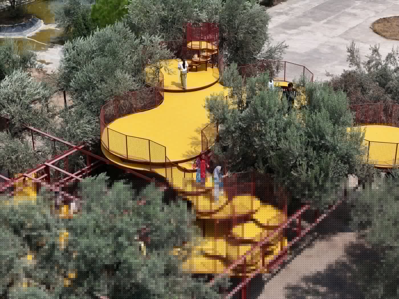 ZAV Architects Transform an Olive Orchard into a Whimsical Playground in Iran