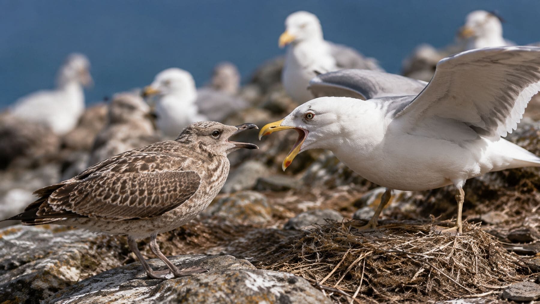 Las gaviotas jóvenes tienen un plumaje apagado por una razón inesperada: les ayuda a evitar los ataques de los ejemplares adultos
