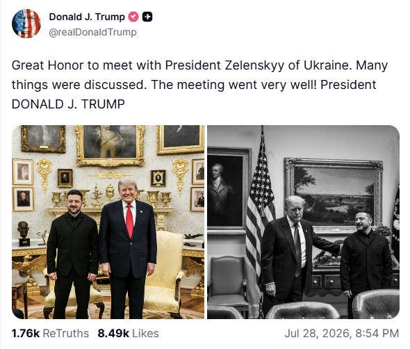 Trump and Zelenskyy Meet at White House to Discuss Patriot Missiles and Reviving Russia Peace Talks Soon