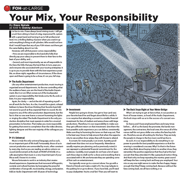 Your Mix, Your Responsibility
