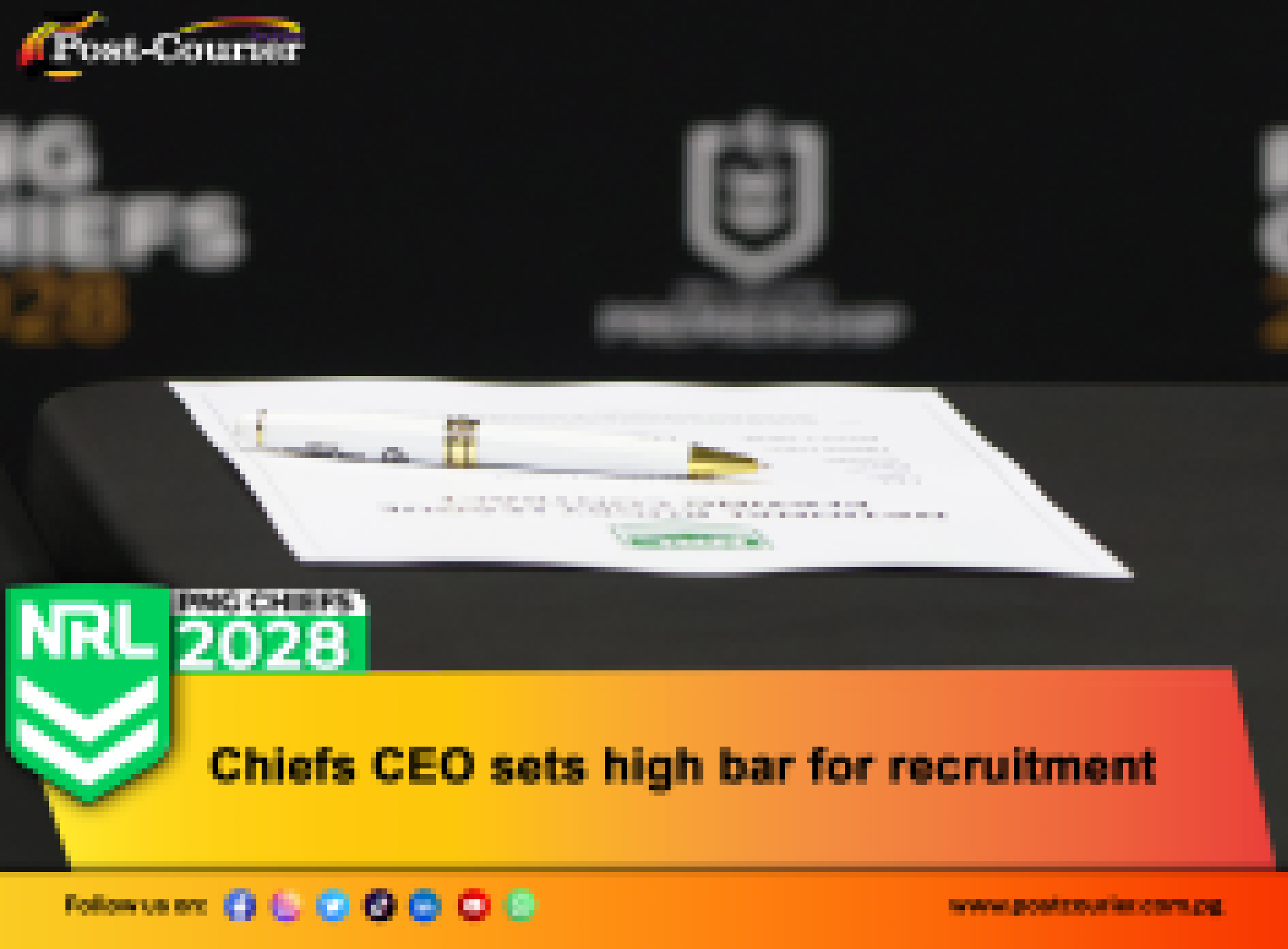 Chiefs CEO sets high bar for recruitment