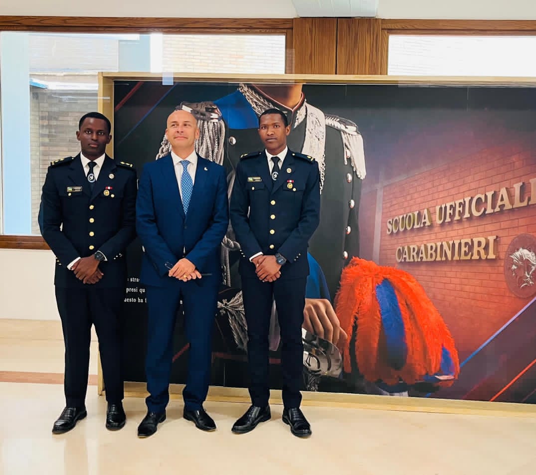 Two Rwandan police officers complete advanced course in Italy