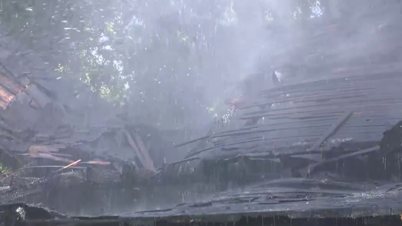 Crews battle heavy fire at vacant home in northwest Atlanta