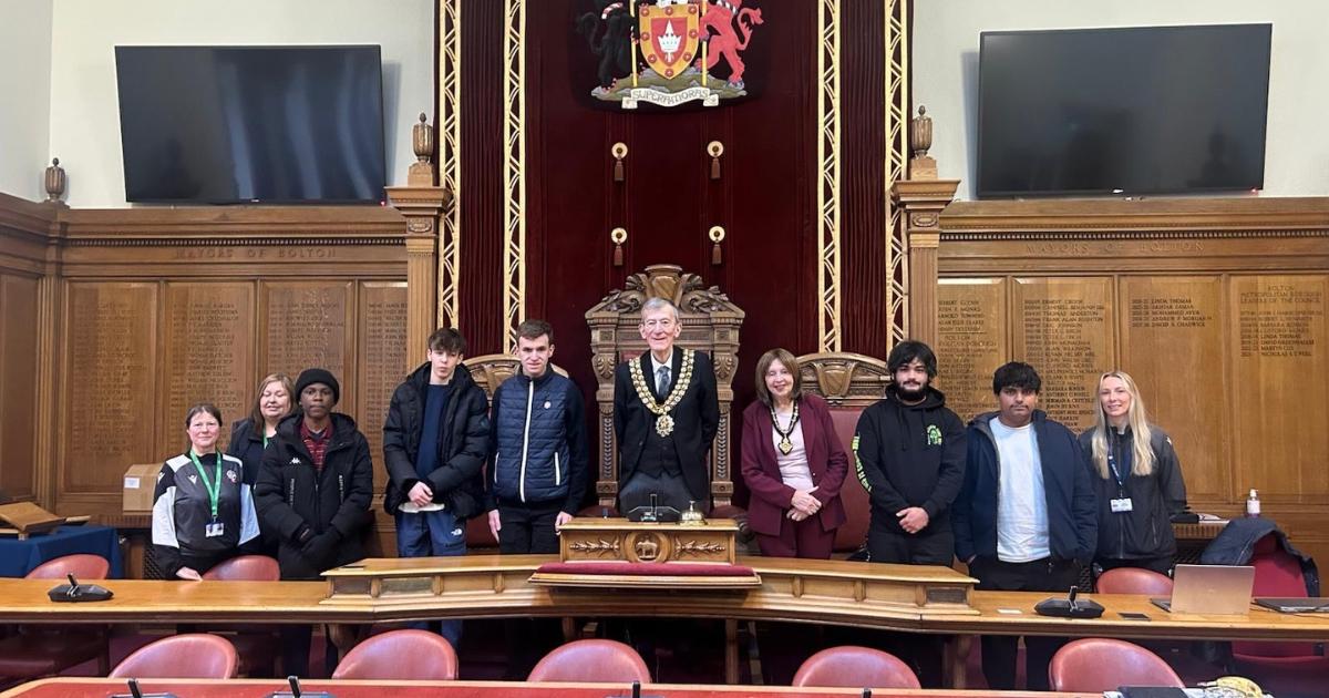 Young people on track to achieve their goals meet the town's first citizen