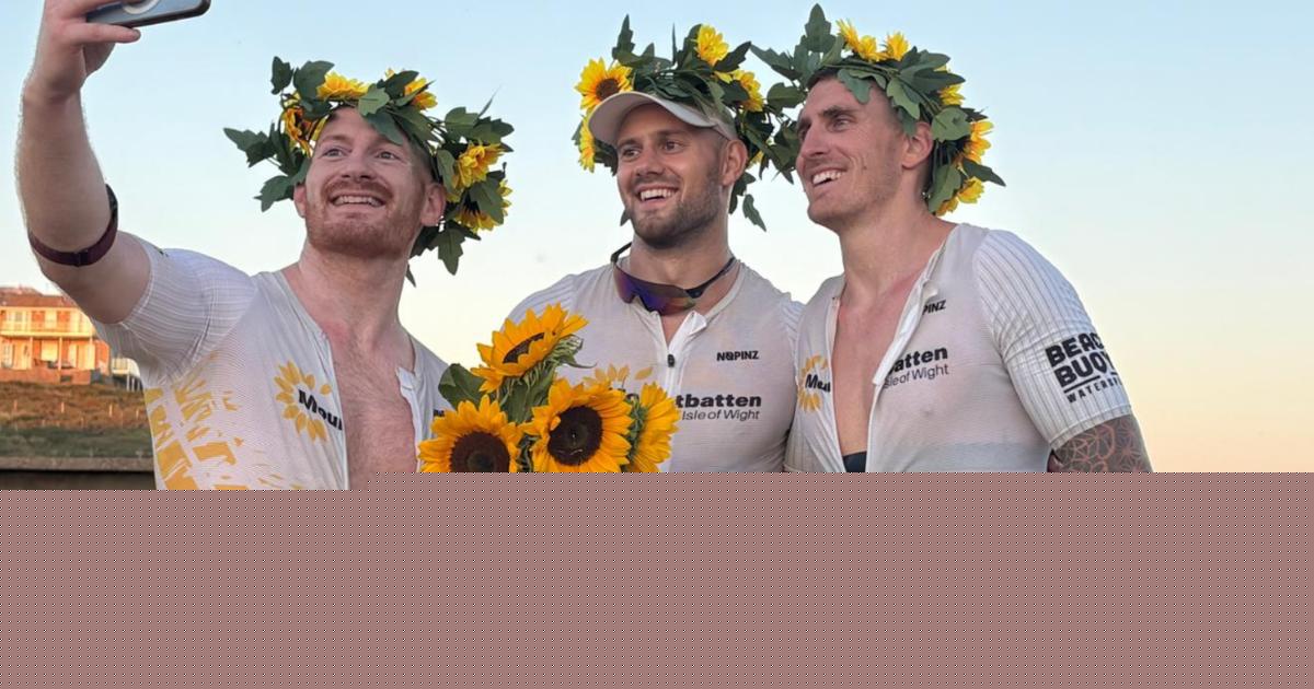 Trio complete 100-mile triathlon challenge for Mountbatten