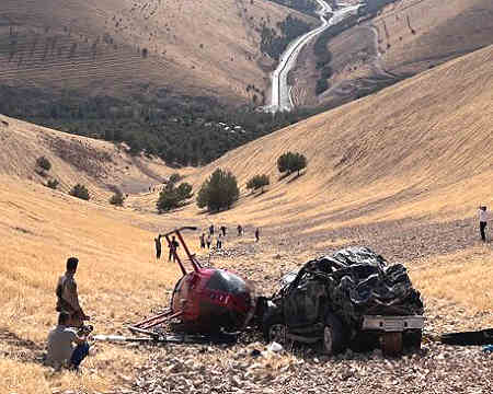 Helicopter crashes in Sulaimani, leaving two people injured