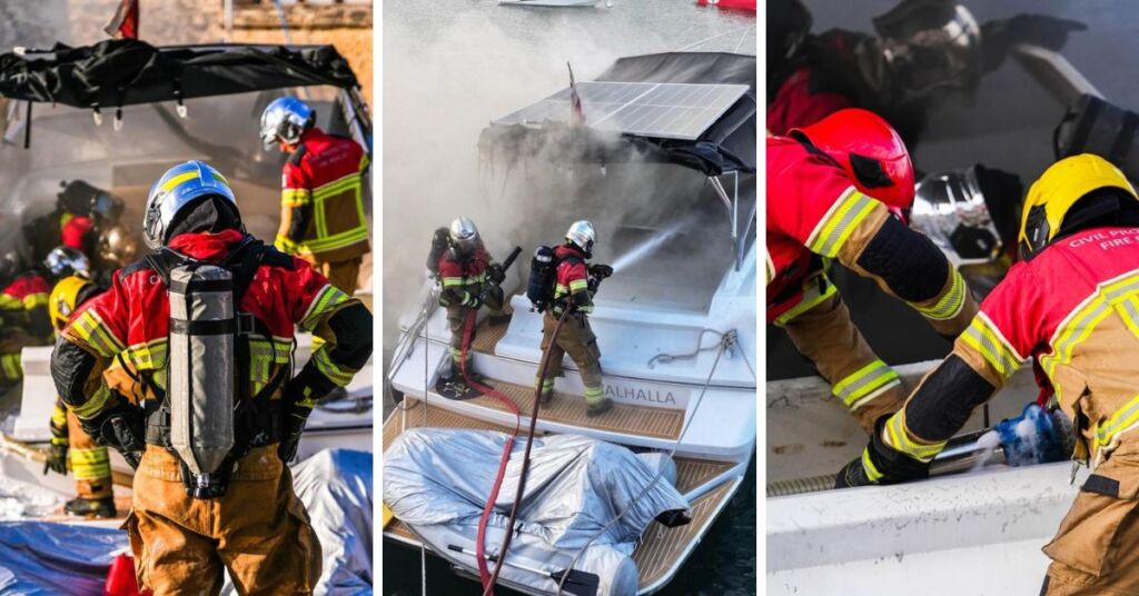 Firefighters Control Kalkara Yacht Fire