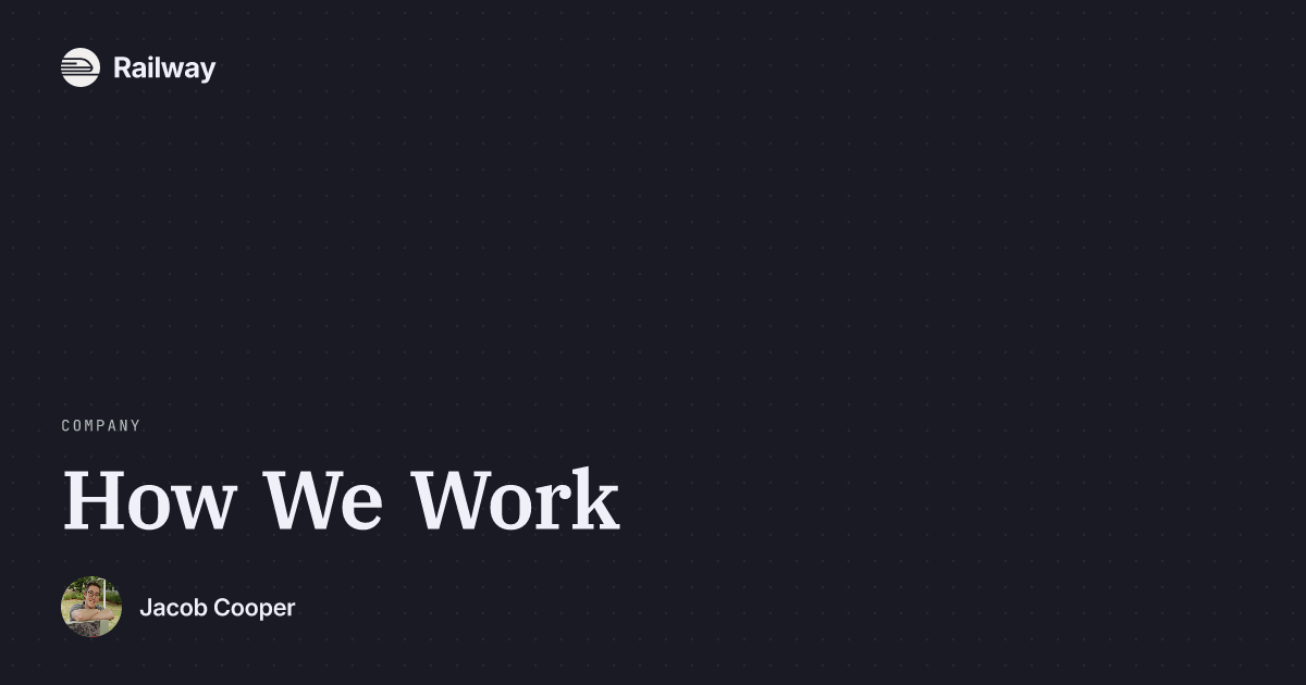 How We Work