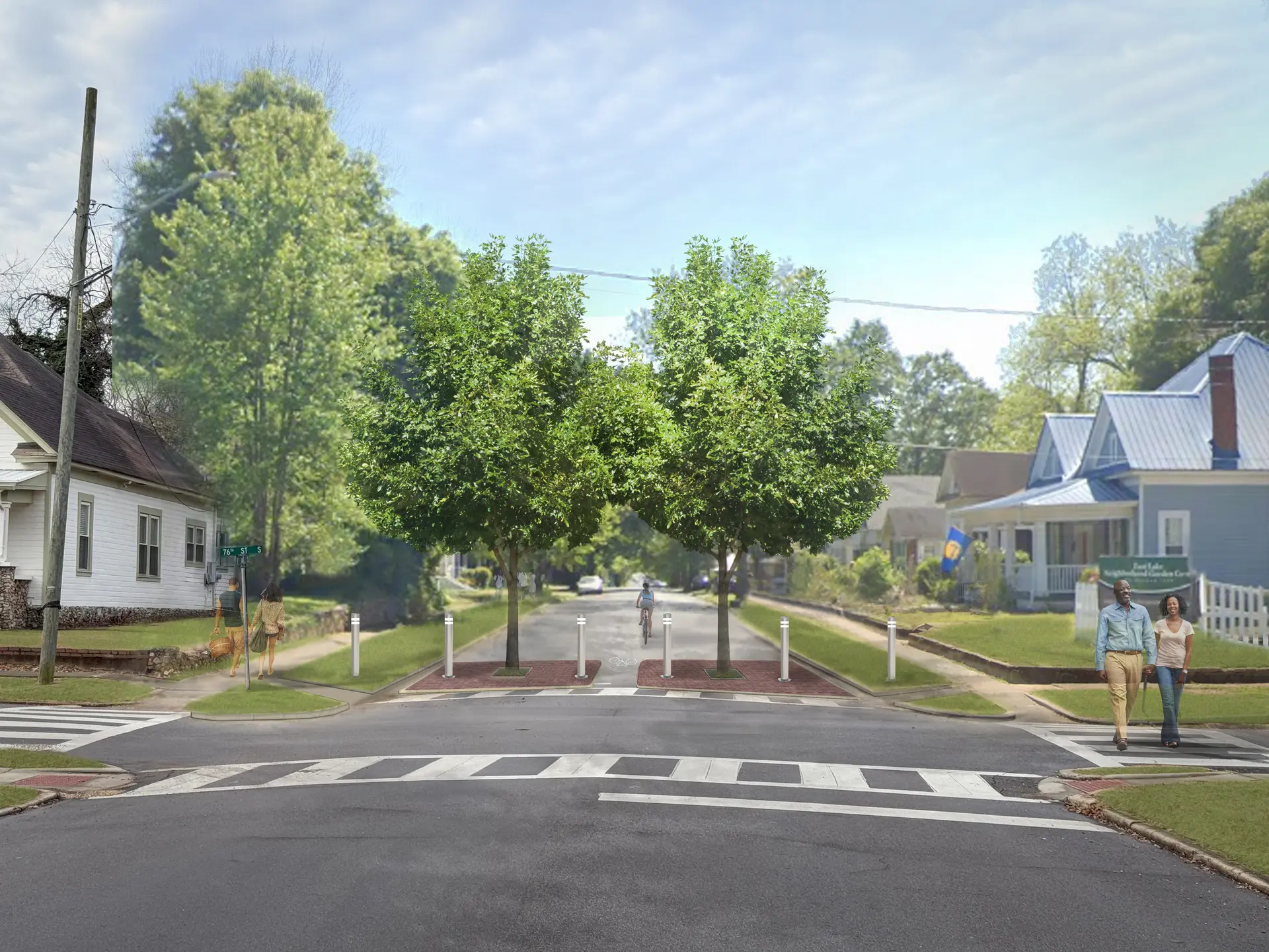 Birmingham to Replace Barricades in East Lake with Permanent Curbs, Trees and Bike Paths