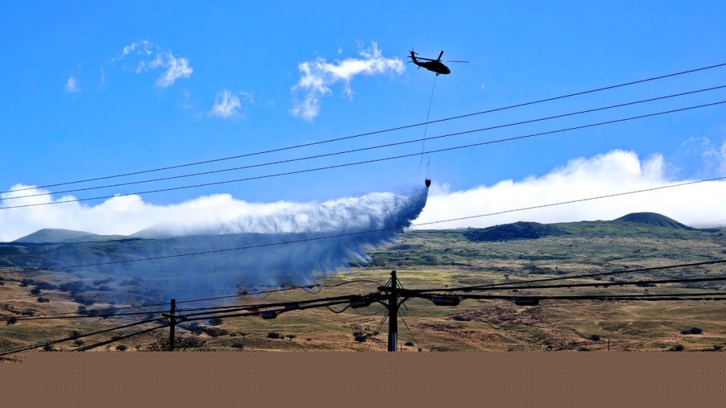 Hawaiʻi National Guard deployed Black Hawk to support wildfire response on Big Island