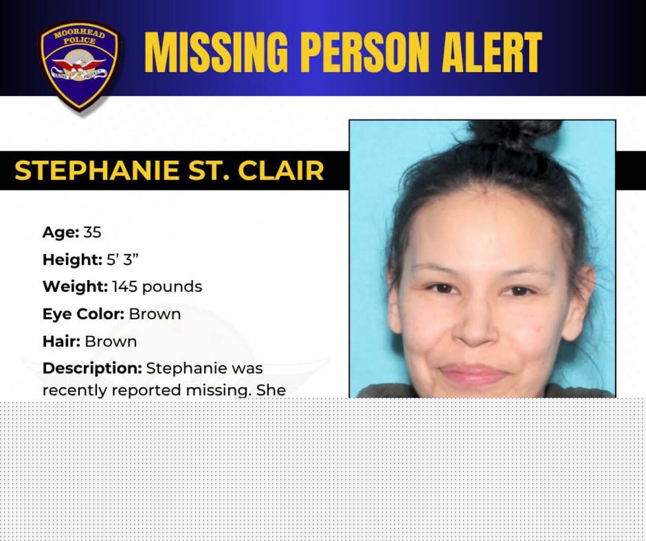 Moorhead police share information they said gives 'no indication' missing woman is in danger