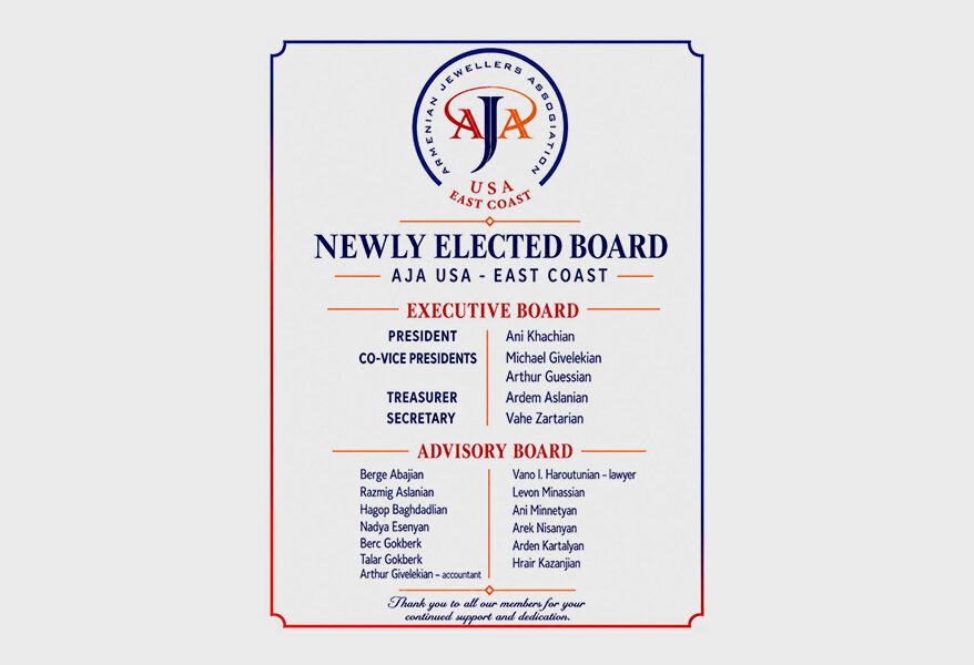 Ani Khachian Elected First Female President-Elect of Armenian Jewelers Association USA – East Coast