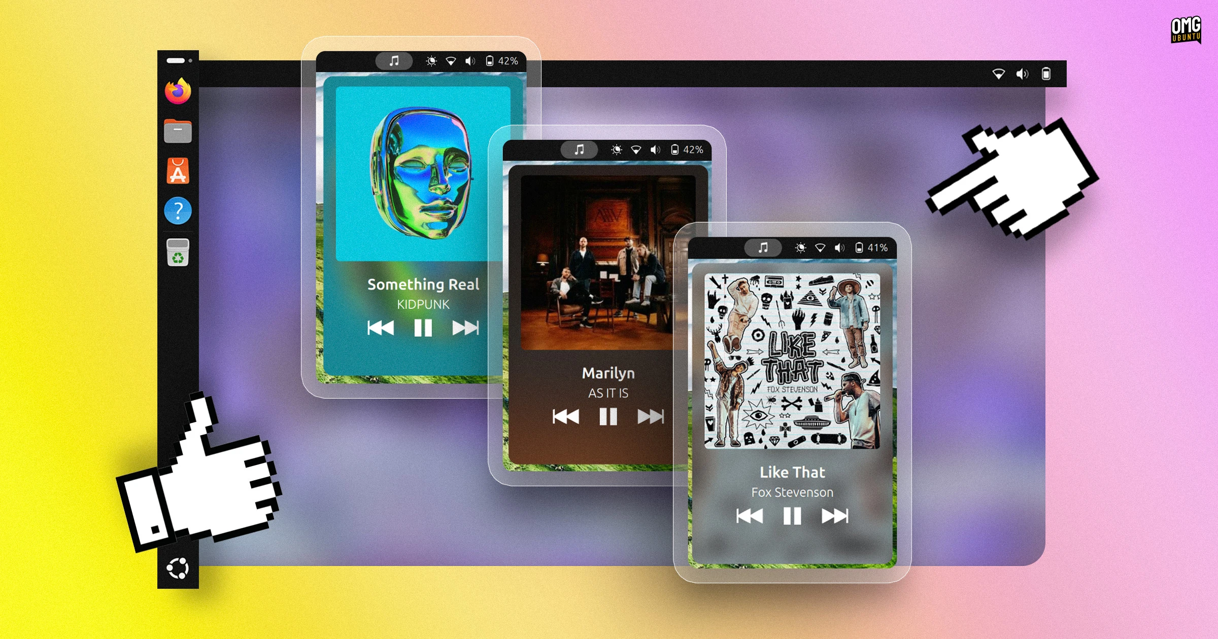 Dropbeat is yet-another slick music controller for GNOME Shell