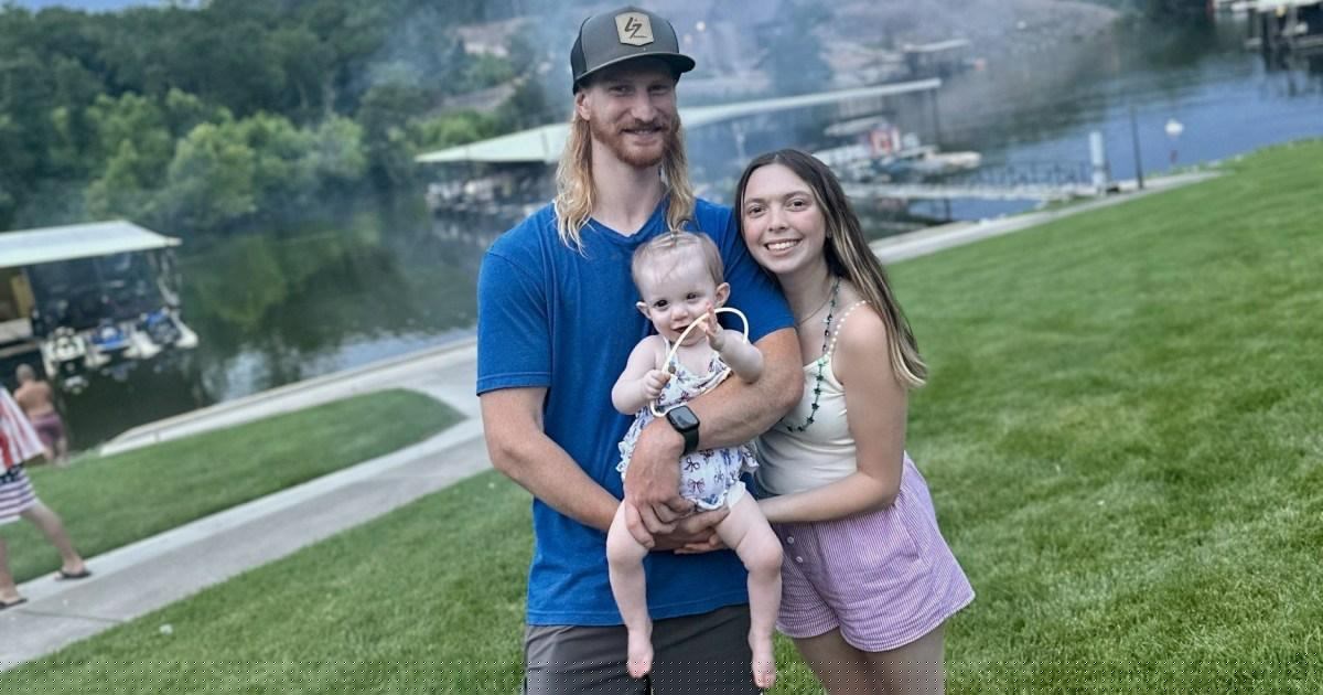 Moment baby born blind sees city lights for first time after eye surgery