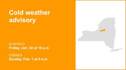 NY weather: Cold weather advisory affecting Oneida County until Sunday morning – extremely cold conditions