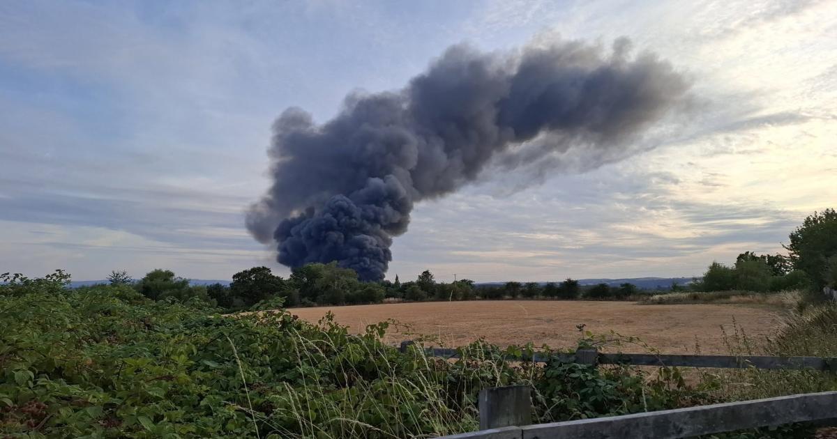 Firefighters give update on huge inferno seen from 30 miles away