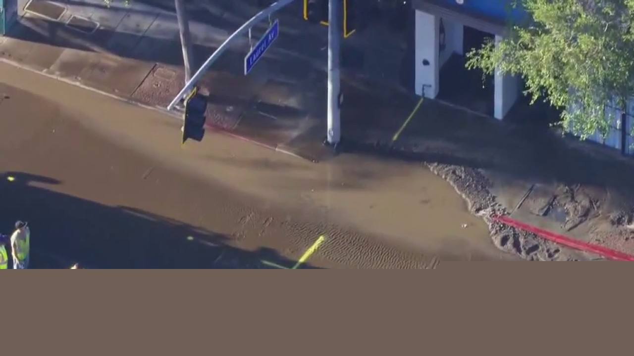 Crews repairing water valve leak in West Hollywood