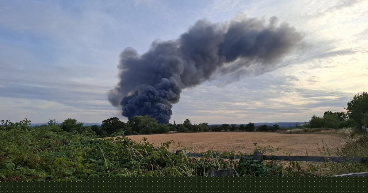Firefighters give update on huge inferno seen from 30 miles away