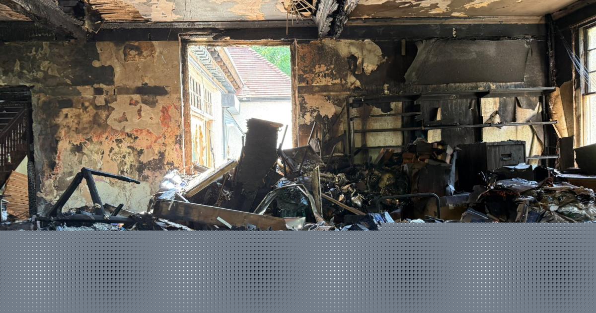 Man denies arson charge over huge fire that destroyed former Llandrindod library