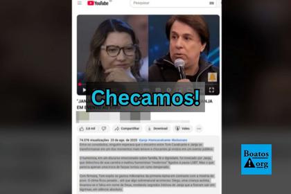 É falso que Tom Cavalcante tenha discutido com Janja em evento sobre autismo