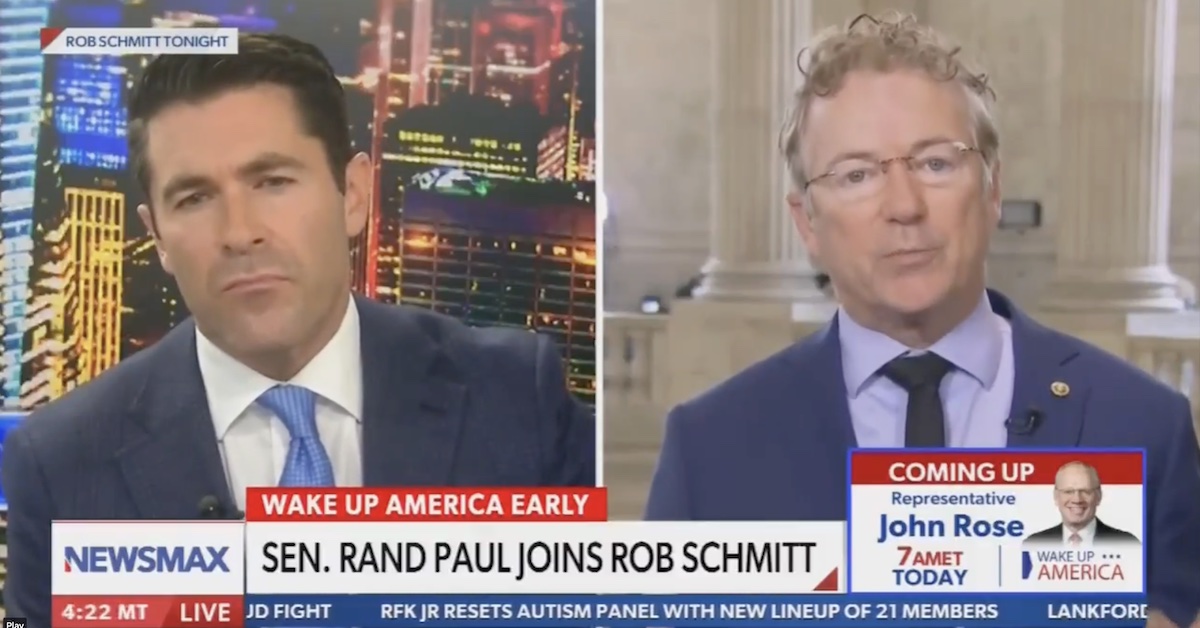 Rand Paul Heads to Newsmax to Call Out Trump Administration’s ‘Obviously Not True’ Rhetoric On Shooting of Alex Pretti