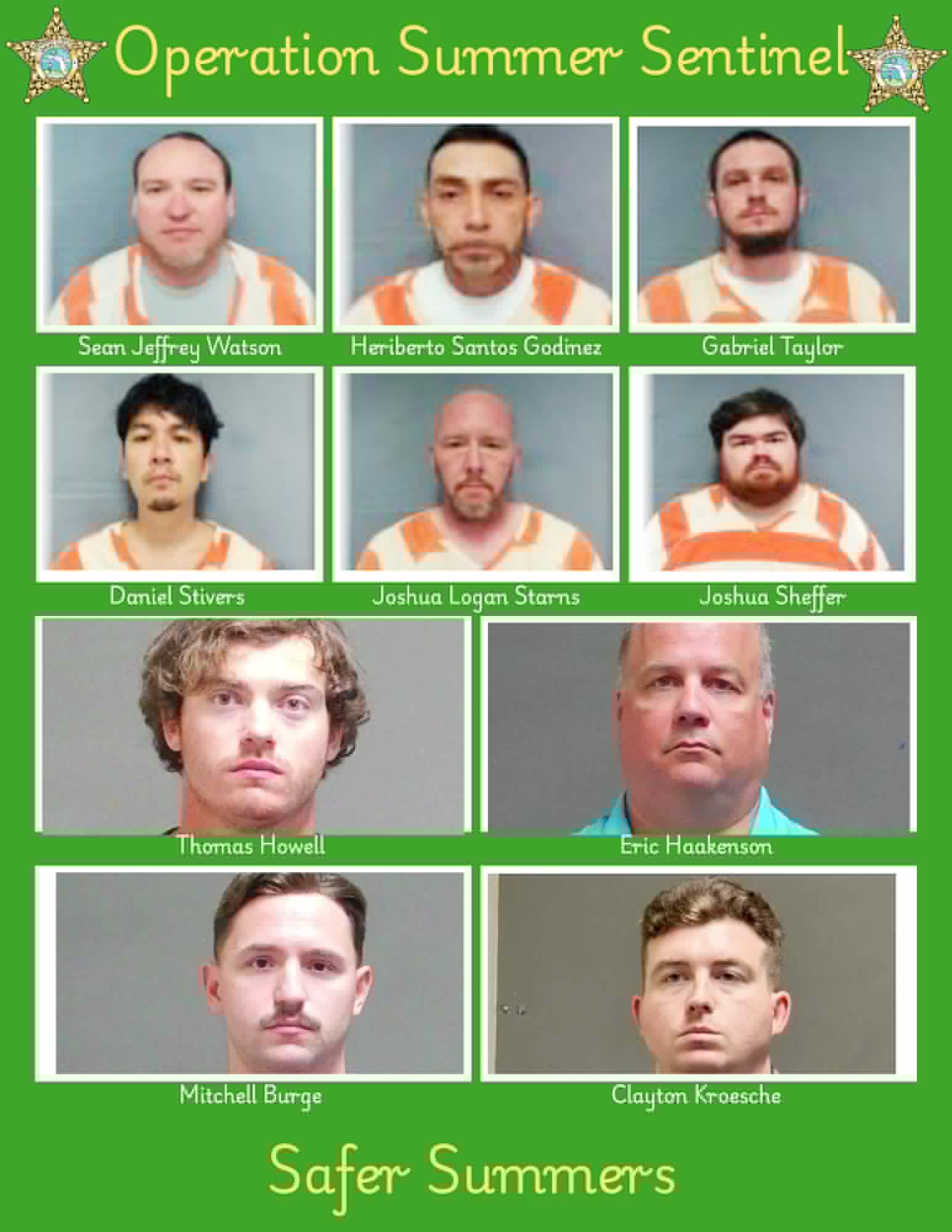 Undercover operation leads to nine arrests in Okaloosa