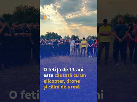 O fetiță de 11 ani este căutată cu un elicopter, drone și câini de urmă