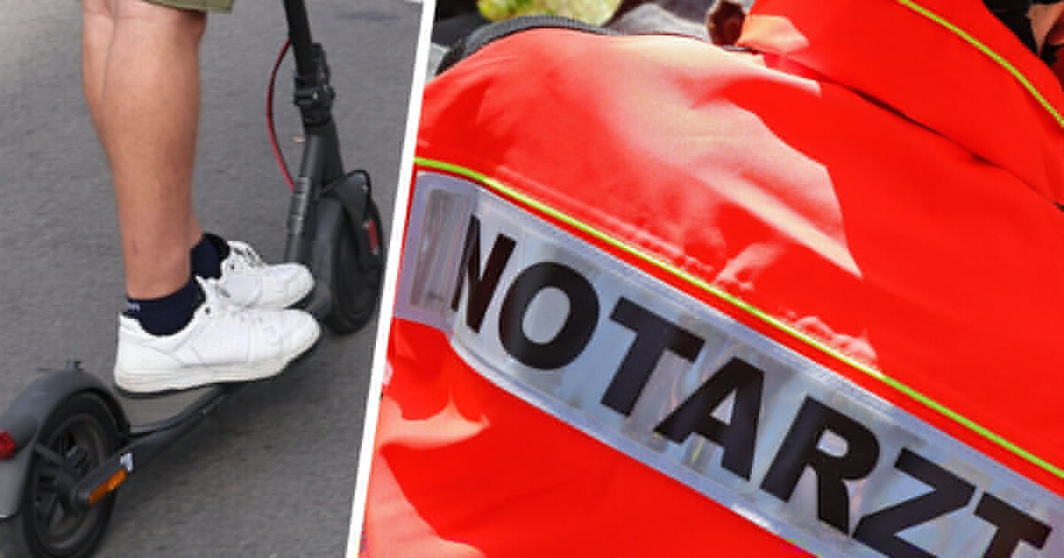 Schwer verletzt - Bremse versagte: 82-Jähriger stürzte mit E-Scooter